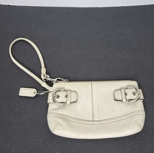 Coach Winter White Mini Wristlet